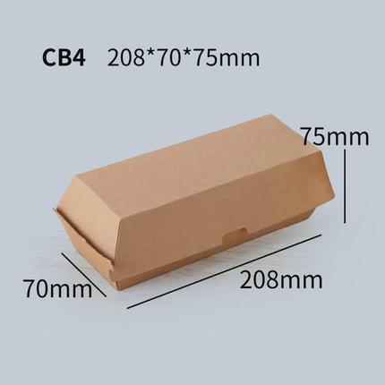 UP To 250PCS New Cardboard Hot Dog Box - Brown Corrugated Kraft - Plain - Aimall