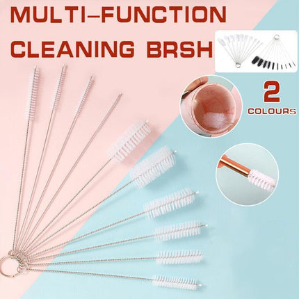 10Pcs Nylon Straw Brush Cleaner Bottle Tube Pipe Small Long Cleaning - Aimall