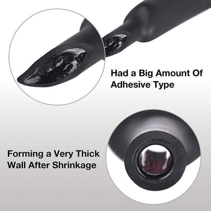 Grade Marine Heat Shrink Tubing 3:1 Wire Sleeve Glue Inside Fast Wrap Insulation Black - Aimall