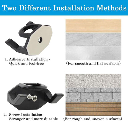 10PCS Self Adhesive Hat Rack Display Hooks Wall Door Baseball Cap Holder Hanger