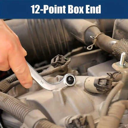 5PCS Double Ended S-Shaped Ring Wrench Set Purpose U Shaped Curved Handle Tools