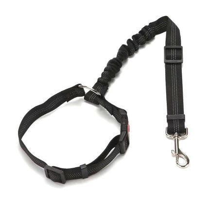 Elastic Headset Car Dog Seat Belt Safety Vehicle Lead Leash Harness Clip Adjust - Aimall