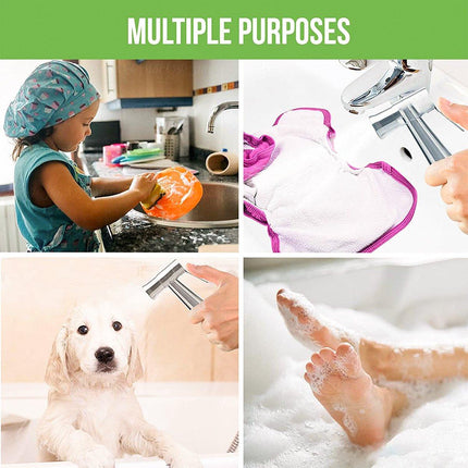 3PCS 304 Stainless Steel Handheld Bidet Spray Gun Toilet Cleaner Non Perforated