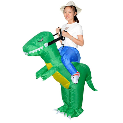 Inflatable Dinosaur Rider Costume Dinosaur Suit for Party and Halloween Cosplay