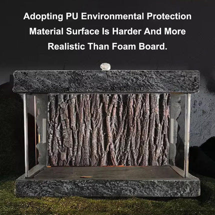 3D Reptile Box Background Plate Rock Stereoscopic Aquascape Tank Decoration