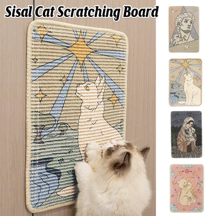 Sisal Cat Scratching Mat Wall Sticker Vertical Wear-resistant Claw Sharpening