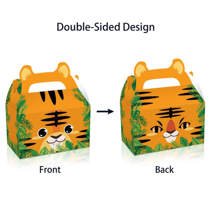 24X Jungle Safari Animal Gift Boxes Bag Favour Present Wrapping Candy Cookie Box