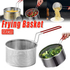 18cm Stainless Steel Frying Basket Oil Drain Basket Deep Frying Net for Cooking