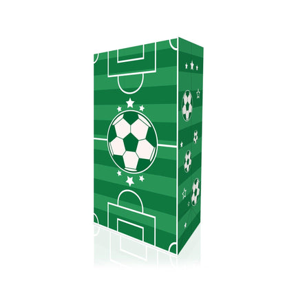 Fashion Football Sport Gift Bags Green Kraft Paper Sticker Set Party Favor Bags