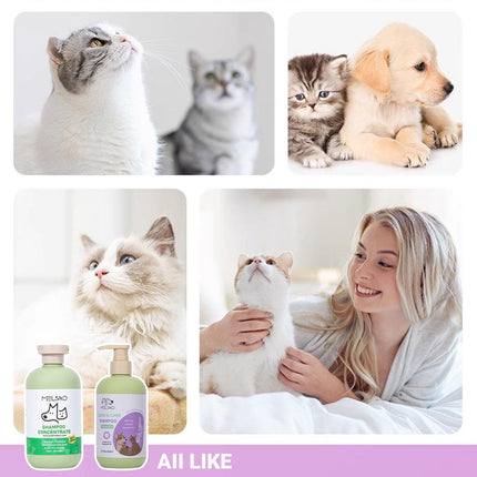 Pet Body Soap Bath Lotion Hair Protecting Knotted Cat Dog Shampoo Conditioner - Aimall
