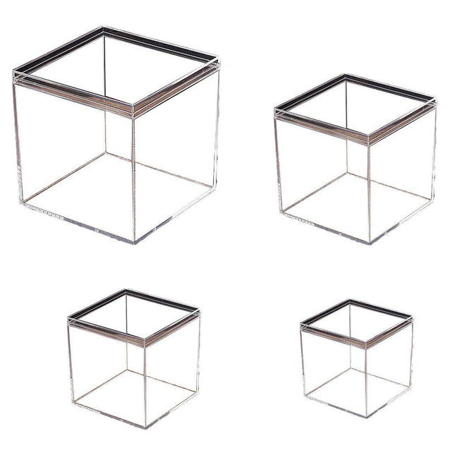 10pcs Clear Acrylic Plastic Boxes Square Storage Containers for Food  Small Item