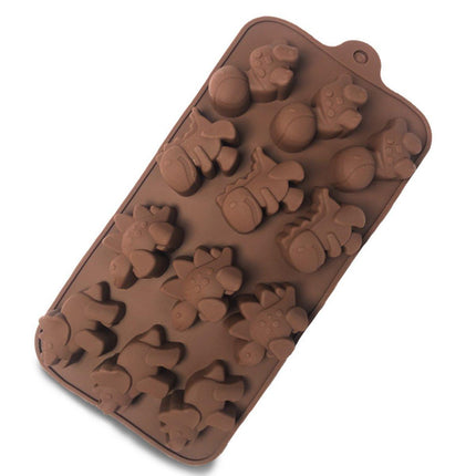 4pcs Dinosaur Ice Cube Mould Silicone Jelly Chocolate Mould for Kids and Parties