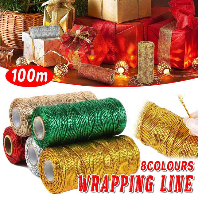 100m 16Strand Tag Ribbons Rope Craft Wedding Gift Wrapping Cord DIY Decor String