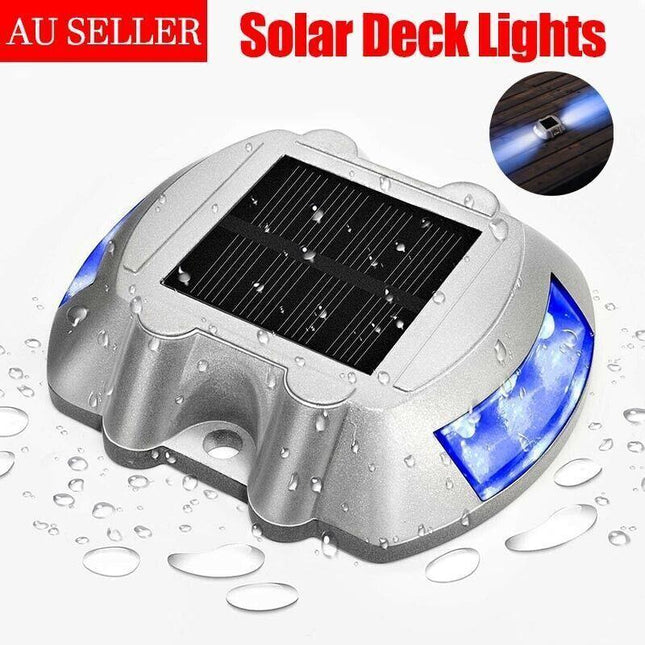 Waterproof Solar LED Powered Road Step Light Dock Light for Outdoor Driveway Dec - Aimall