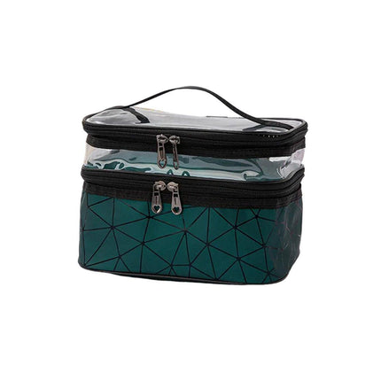 Portable Double-Layer Large Capacity Waterproof Cosmetic Bag Travel Toiletry Bag