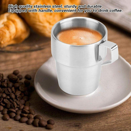 6pcs Stainless Steel Coffee Mugs Durable Insulated Drinkware for Hot Beverages