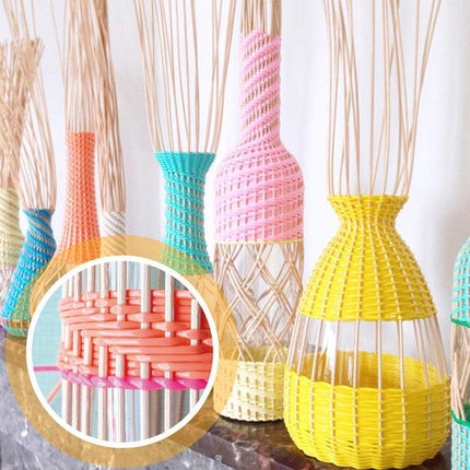 200pcs Colourful 1M PVC Braided Rope DIY Craft Cord for Bracelet Making Supplies