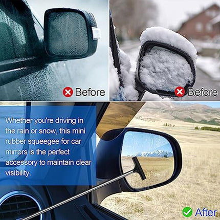 2pcs Retractable Windshield Wiper Set Rear View Mirror Cleaner Car Wiper Blade