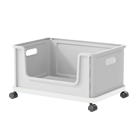 Under Desk Book Storage Box with Wheels Movable Classroom Student Organiser Rack