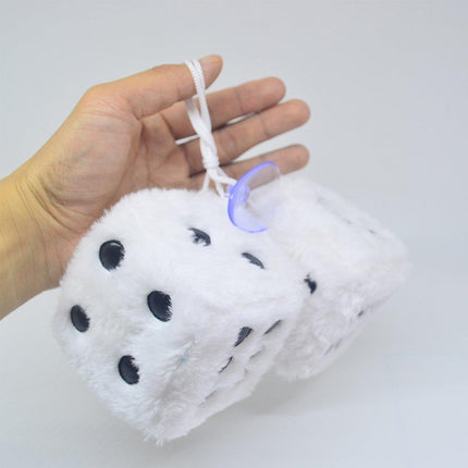 1pair Dice Plush Toy Cube Pendant Keychain Charm Cute Soft Accessory Gift