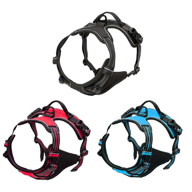 Adjustable No-Pull Dog Harness Vest S-XL Reflective Pet Training Outdoor Handle