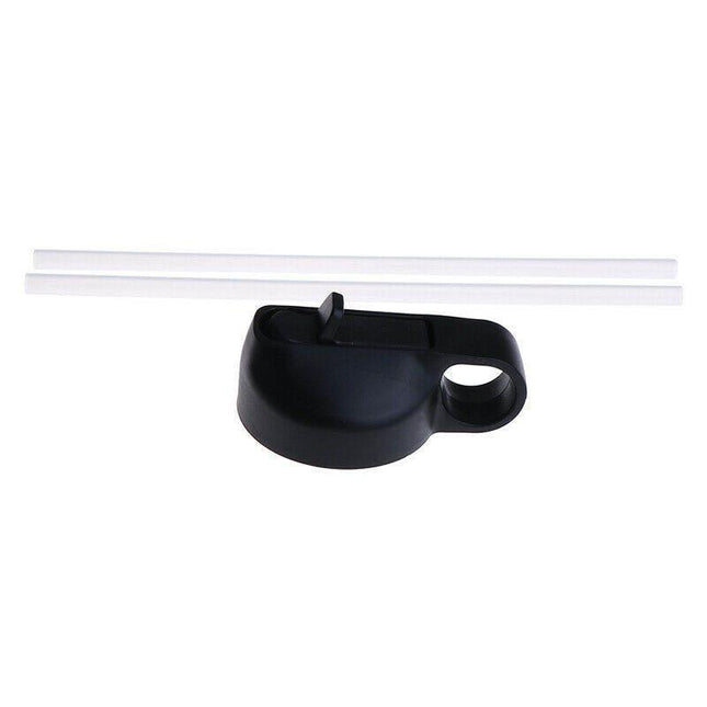 Wide Mouth Straw Lid Flip Cap for 18oz 32oz 40oz Water Bottle Black