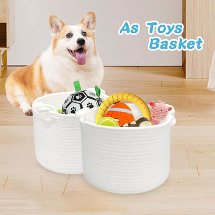 Twist Handle Round Storage Basket Durable Storage Bag Organiser Laundry Holder
