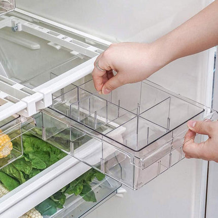 2 Pack Fridge Crisper Drawer Storage Boxes Food Organizer for Fresh Produce