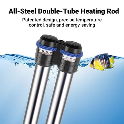 4Power Level Stainless Steel Aquarium Heater Energy Saving Fish Tank Heating Rod