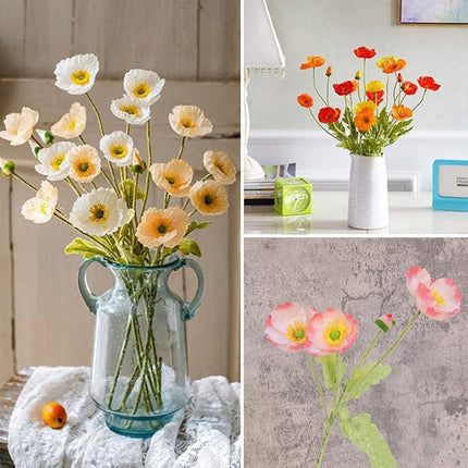 10pcs Artificial Yume Silk Flocking Flowers for Home Wedding Party Decoration
