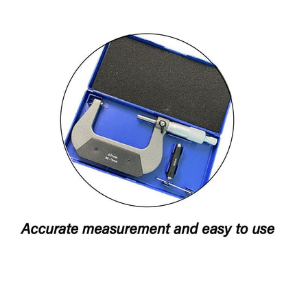 High Precision 0-100MM Outside Micrometer Alloy Head Spiral Measuring Tool