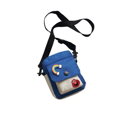 Sesame Street Crossbody Bag Canvas Cartoon Satchel Student Shoulder