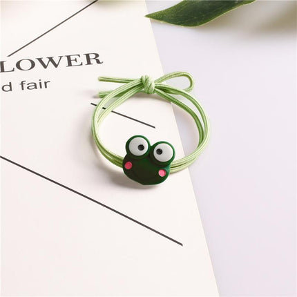 Cartoon Hair Rubber Hair Ring Frog Head Rope Hand Strap Couples Girl Hair Rope