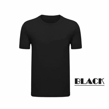 Men's T-shirt Plain Blank 100% heavy Cotton Basic Tee Short Sleeve Large S - 5XL Black - Aimall