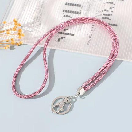 4PCS Bling Keychain Phone Lanyard Neck Strap Hanging Cord Phone Anti-lost Rope