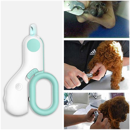 Pet Cat Dog Nail Toe Claw Clippers Scissors Trimmer Grooming Tool with LED Light - Aimall