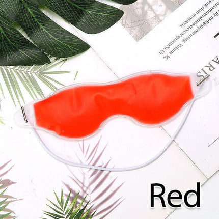 Red Relaxing Gel Eye Mask Cold Pack Warm Hot Heat Ice Cool Pad Puffiness Headache - Aimall