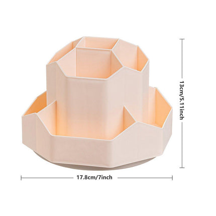 360 Degree Rotating Large Capacity Pen Holder Plastic Desktop Office Student Organizer