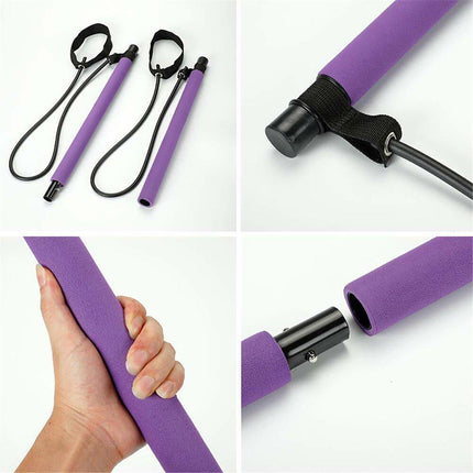Multi-Purpose Pilates Stick Home Fitness Stretch Exercise Training Hip Rope