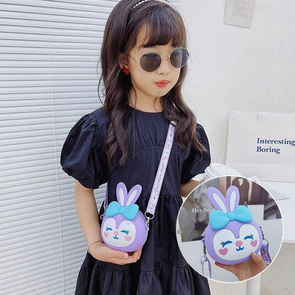 Kids Girls Cute Mini Crossbody Bag Silicone Coin Purse Shoulder Bag Wallets Gift - Aimall