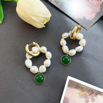 Elegant Vintage Pearl Earrings Women Classic Jewelry Fashion Accessories