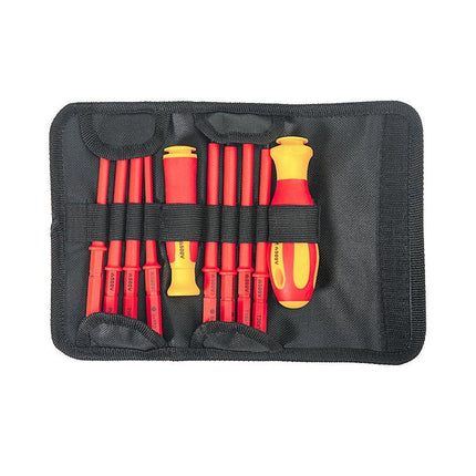 10PCS Insulated Screwdriver Set Multifunctional Electrician Tool Kit Bag Home