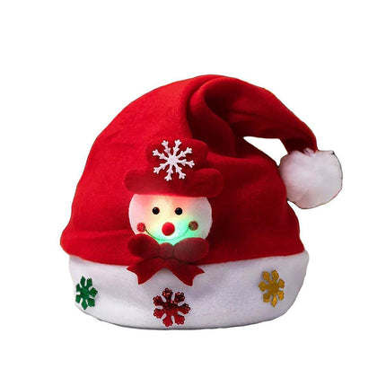 Christmas Holiday Santa Hat Red White Printed Festive Xmas Party Wear Gift