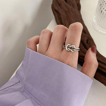 Silver Vintage Index Finger Ring Women Fashion Jewelry Adjustable Statement