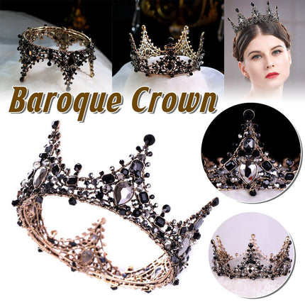 Baroque Princess Full Circle Crown Birthday Wedding Decor Performance Headwear