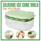 Ice Cube Mold with Lid Home Ice Storage Box Tray Silicone Ice Maker Molds