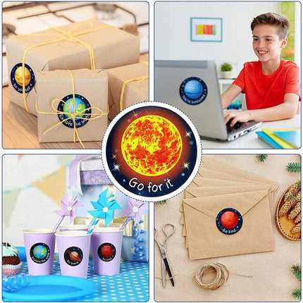 2 Rolls of Decorative Sticker Labels with Cute Designs for Crafting and Creative Projects