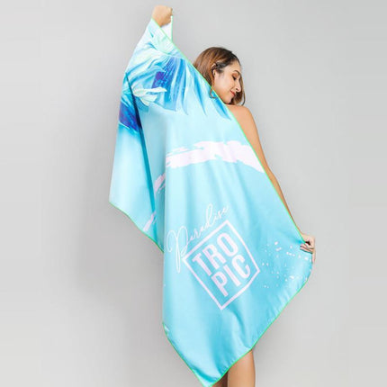 Sand Free XL Beach Towel + Bag Quick Dry Microfibre Compact Light Swimming - Aimall