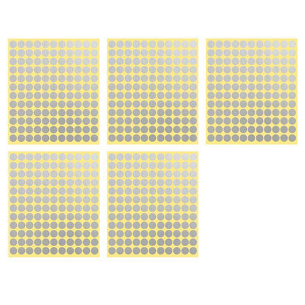 8/13/25/50mm Colour Sticker Dots Adhesive Round Labels Circular Scrapbooking Silver - Aimall