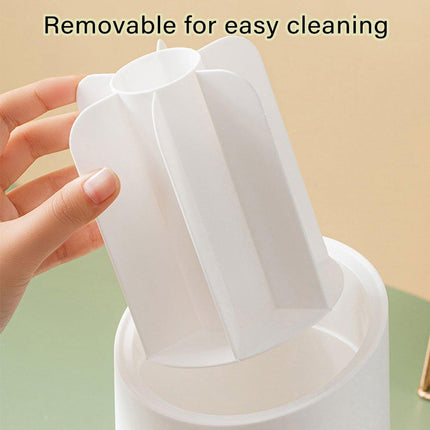 2PCS Large Capacity 360 Degree Rotating Makeup Brush Storage Box Dustproof with Lid